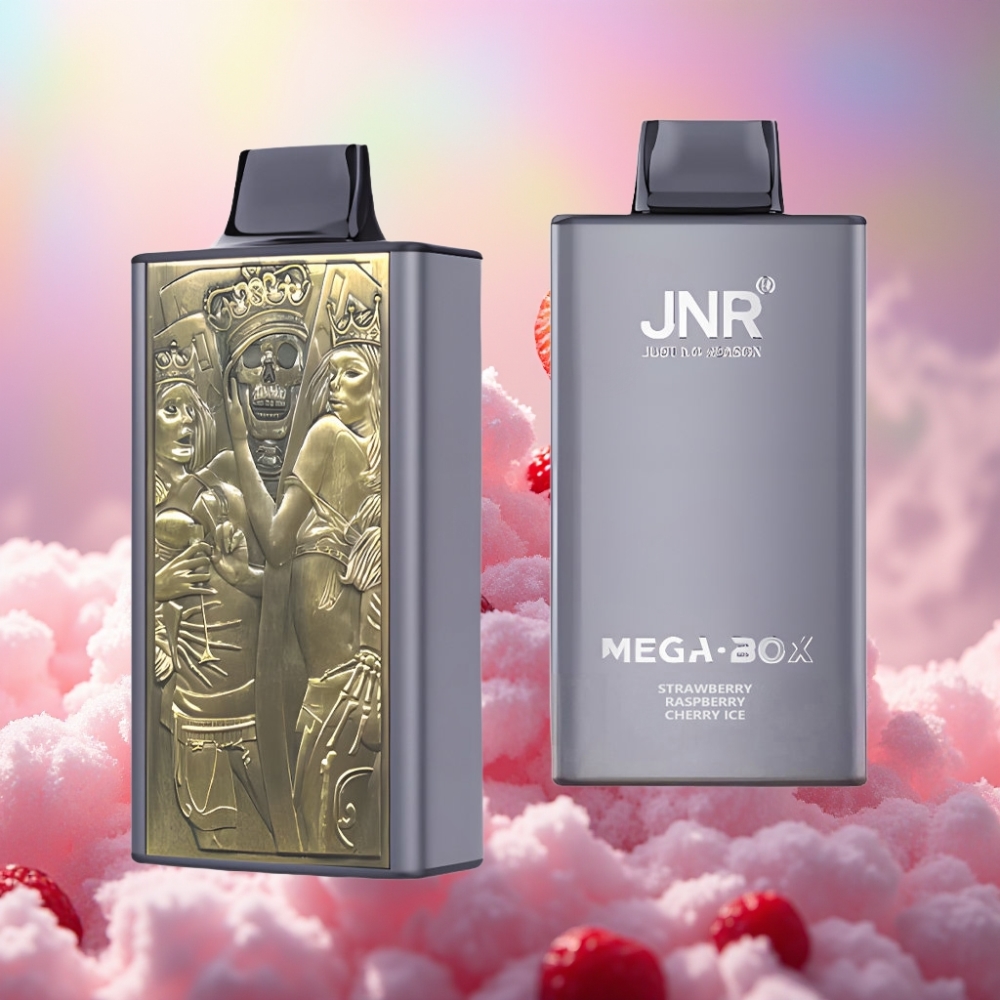 JNR Mega Box 25000 Tõmmet Disposabel Vape Maasikas Vaarik Kirss Jää
