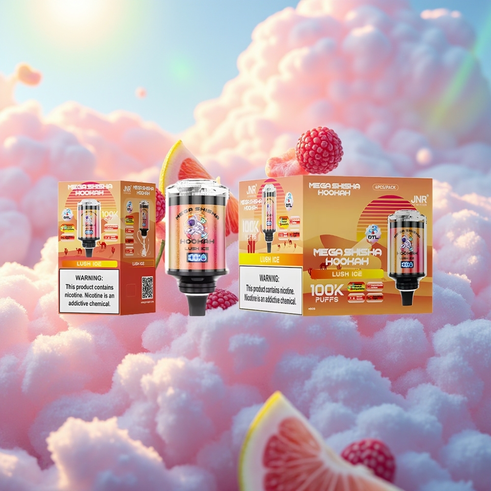 JNR Mega Shisha Hookah 100K Lauaühildus Lush Jää