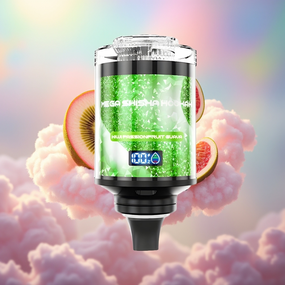 JNR Mega Shisha Hookah 100K Lauaühilduvus Kiivi-Marakuuja-Guava