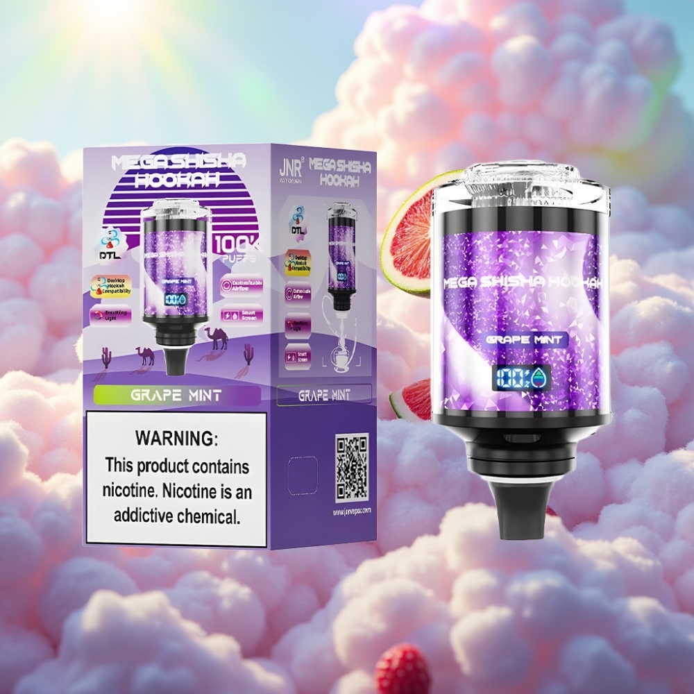 JNR Mega Shisha Hookah 100K Lauaühilduvus Viinamädi-Münt