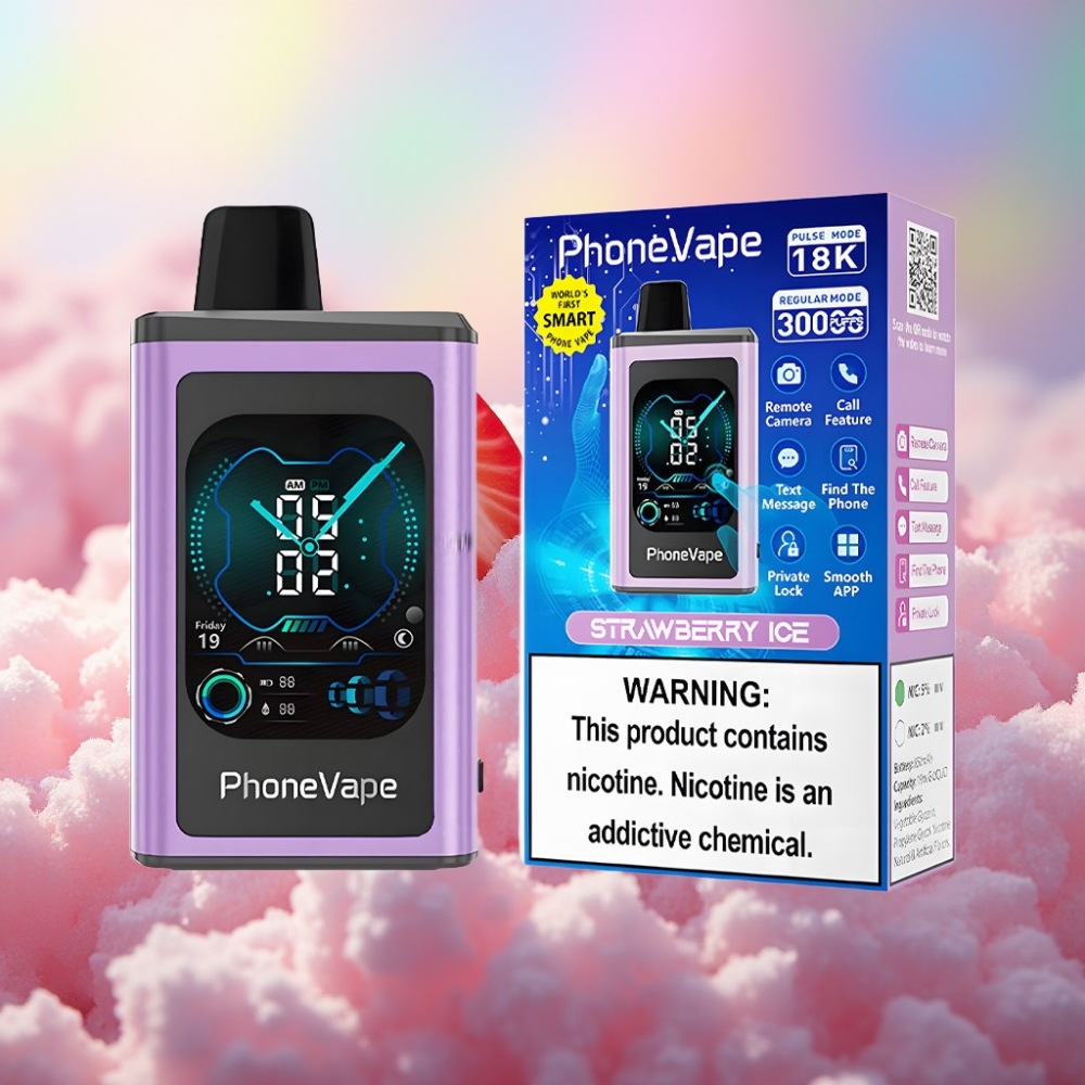 JNR PhoneVape 30000 puffi Ühekordne Aurustiga 850mAh Type-C Laetav aku Turbo Režiim Kohandatav õhuvool Äpiga juhitav Kõned