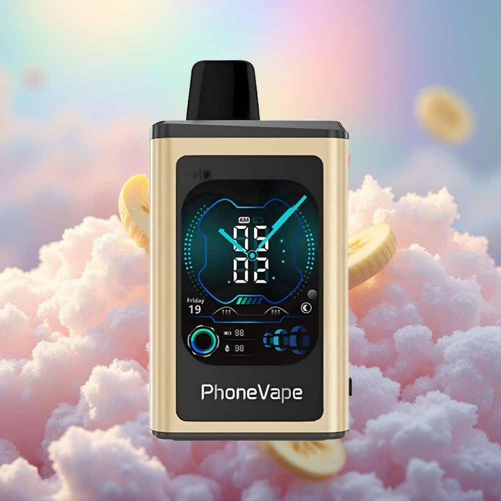 JNR PhoneVape 30000 puffs Ühekordselt Kasutatav Vape Banaani Jää (850mAh, Type-C, Kaugjuhtimine)
