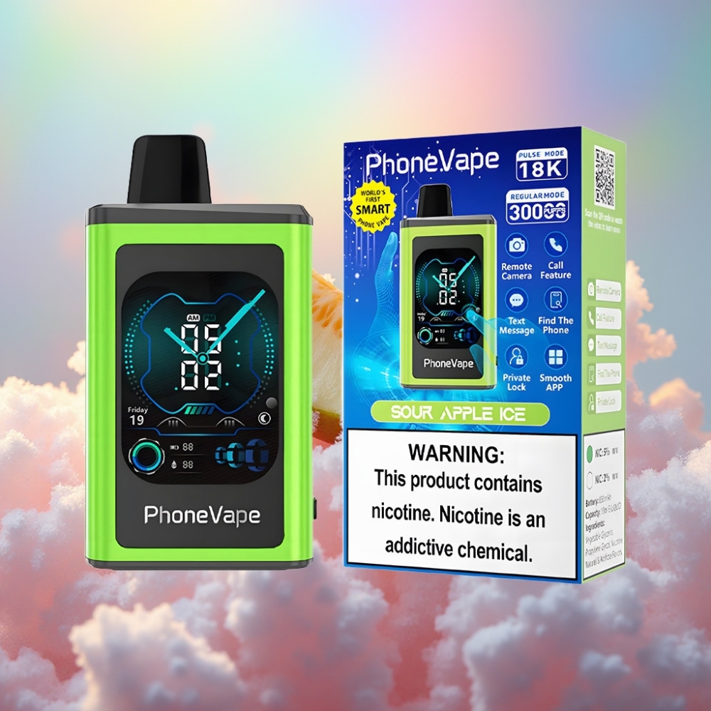 JNR PhoneVape 30000 puffs Ühekordselt Kasutatav Vape Haapuva Õunajää