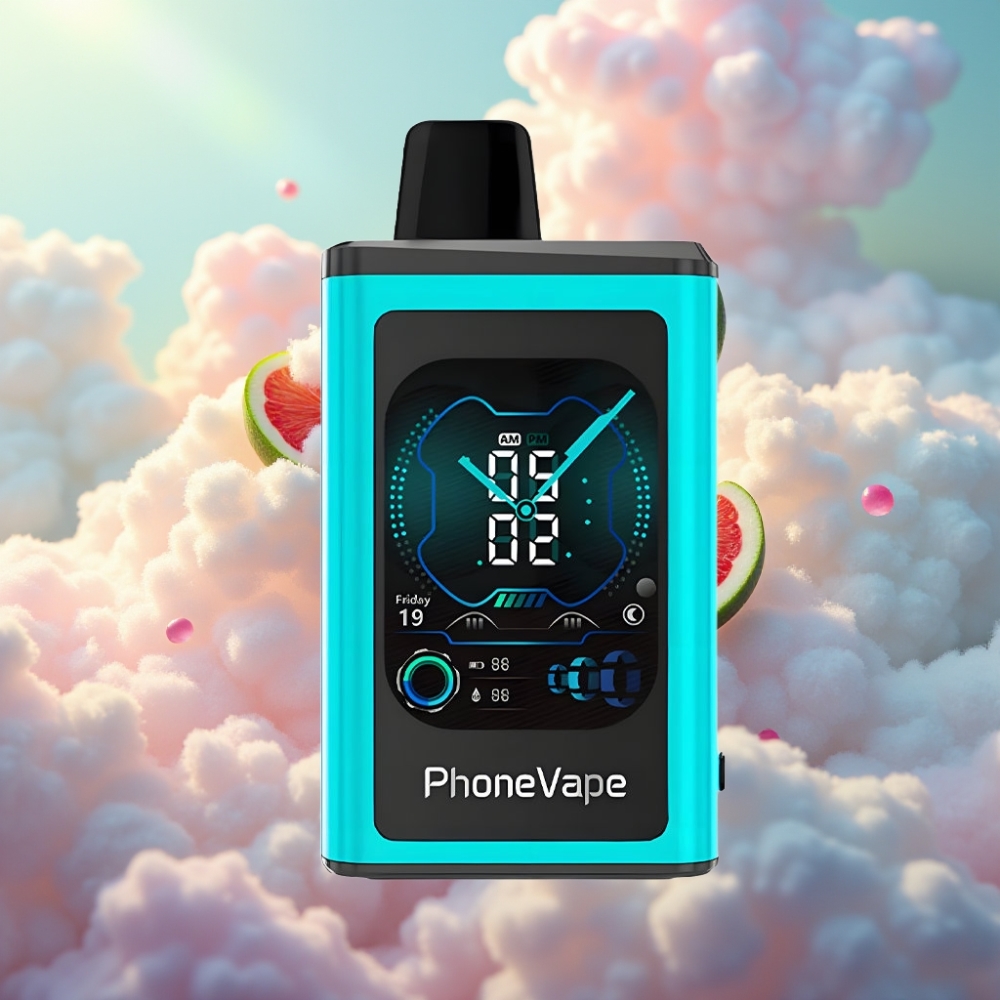 JNR PhoneVape 30000 tossu Ühekordne Vape Miami Münt 850mAh Laaditav Akut Turborežiim Reguleeritav Õhuvool Rakendusega Juhtitav