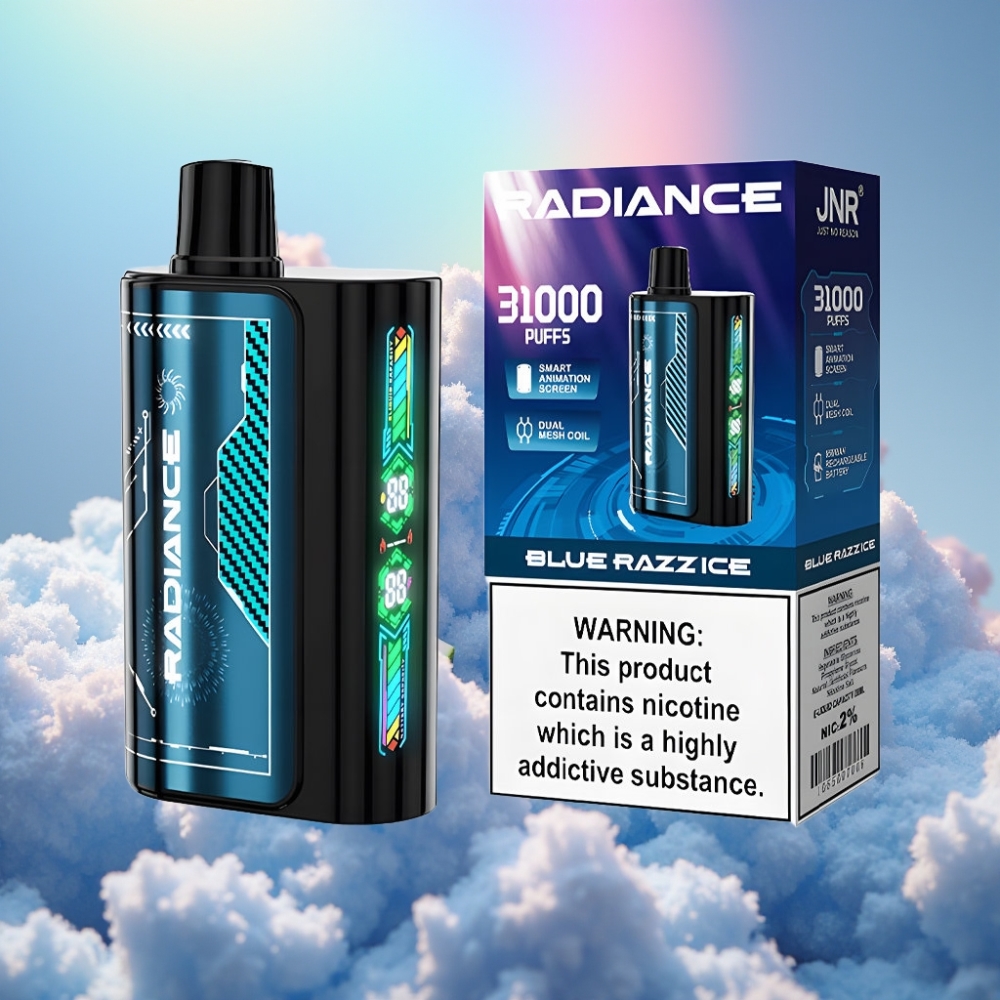 JNR Radiance 31000 Puffs Ühekordne Veip SINISED MARJAD JÄÄ