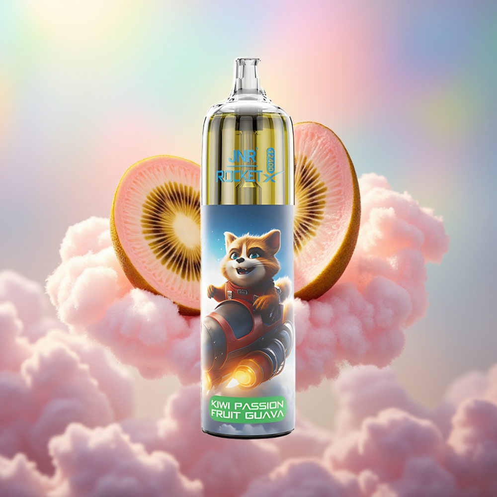 JNR Rocket-X 12400 Puffs Disposabel Vape (Kivi-Passioniguavva) – Reguleeritav õhuvool, 850mAh aku, 1.2ohm Mesh Coil