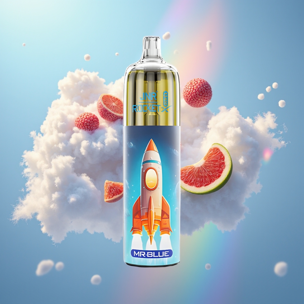 JNR Rocket-X 12400 Puffs Disposabel Vape (Reguleeritav õhuvool, RGB-tuled, 1.2ohm Mesh Mähis, Sinine)