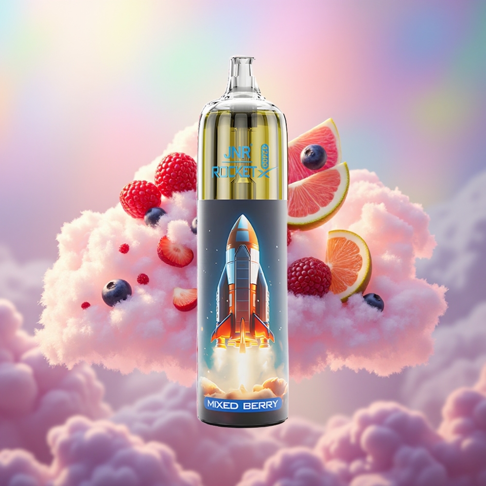 JNR Rocket-X 12400 Puffs Ühekordne Vape (Reguleeritav õhuvool, RGB-tuled, Segamari)