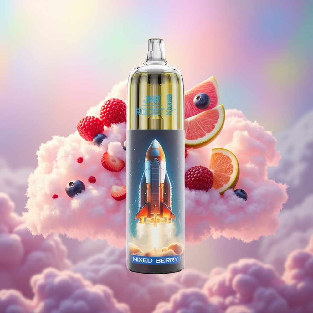 JNR Rocket-X 12400 Puffs Ühekordne Vape (Reguleeritav õhuvool, RGB-tuled, Segamari)