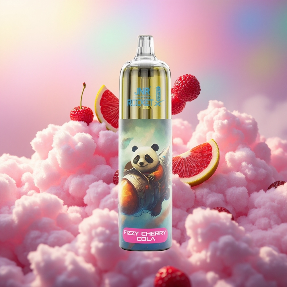 JNR Rocket-X 12400 Puffs Ühekordne Vape (Reguleeritav õhuvool, RGB-valgustus, 25ml e-vedelik, Fizzlev Kirsi-Kola)