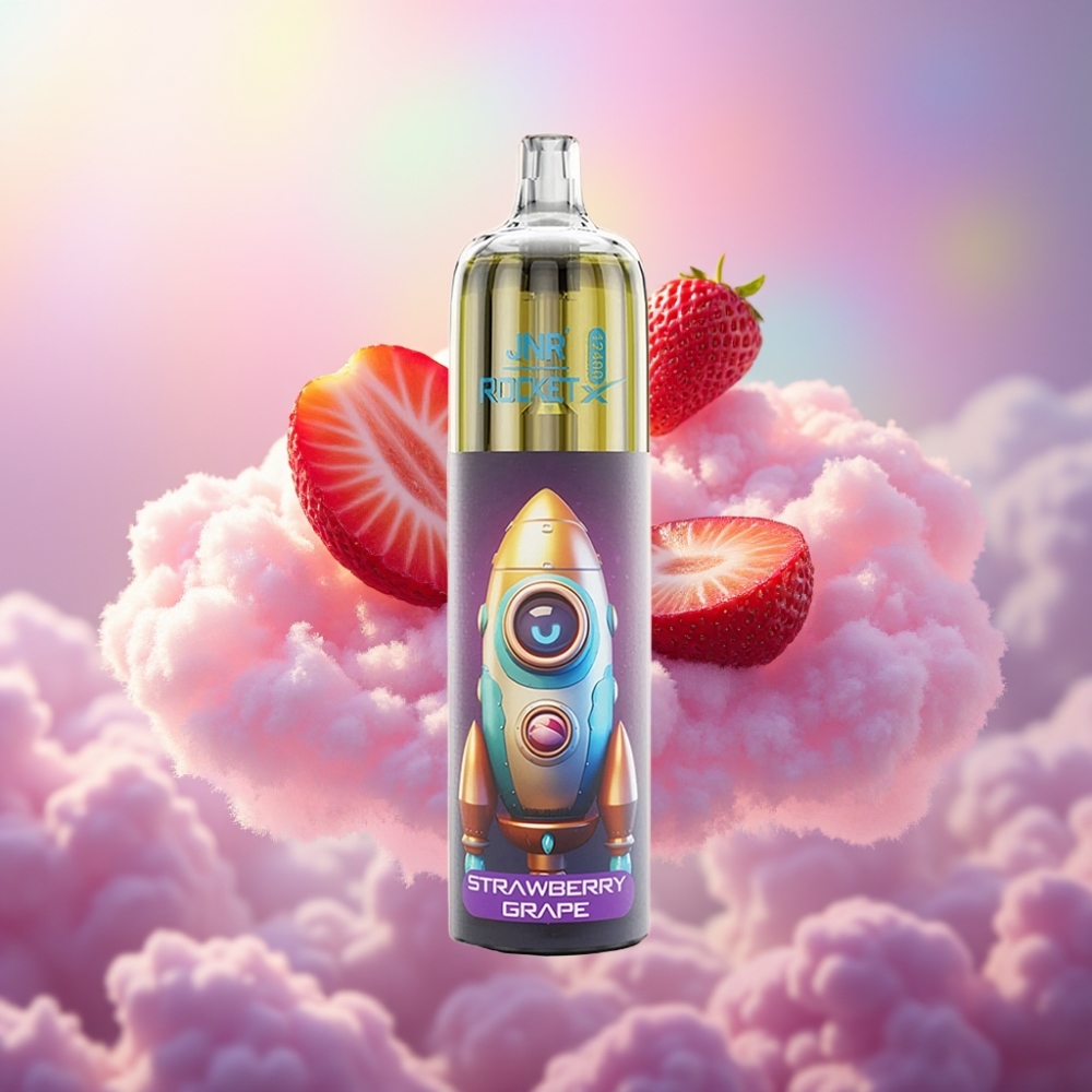 JNR Rocket-X 12400 Puffs Ühekordselt Kasutatav Vape (Maasik-viinamari)