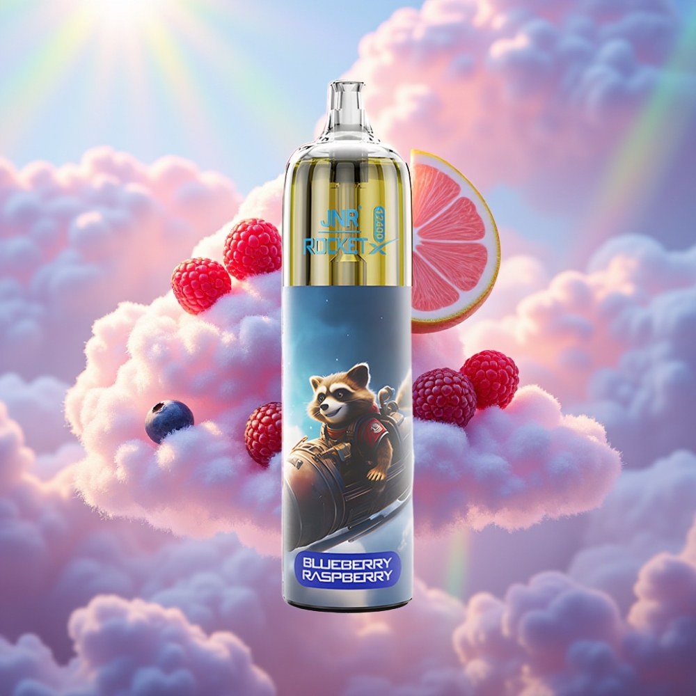 JNR Rocket-X 12400 Puffs Ühekordselt Kasutatav Vape Reguleeritava õhuvoolu, 1.2ohm Mesh Coil ja Mustikas-Vaarikas