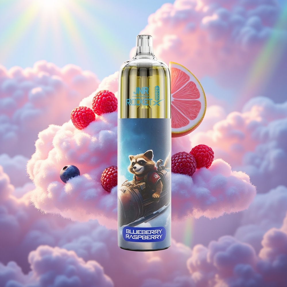 JNR Rocket-X 12400 Puffs Ühekordselt Kasutatav Vape Reguleeritava õhuvoolu, 1.2ohm Mesh Coil ja Mustikas-Vaarikas