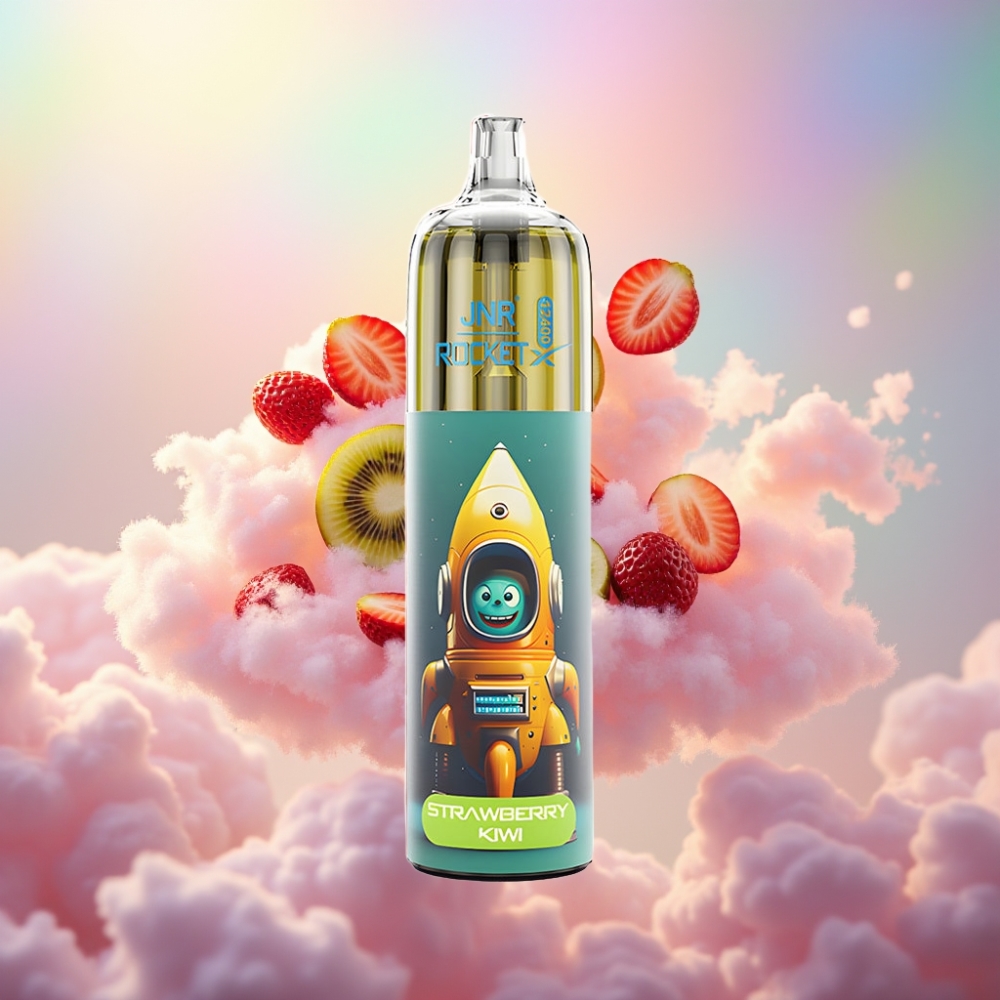 JNR Rocket-X 12400 Sõngeva õhuvoolu ja RGB-valgustusega Ühekordselt Kasutatav Vape Maasika-Kiivi