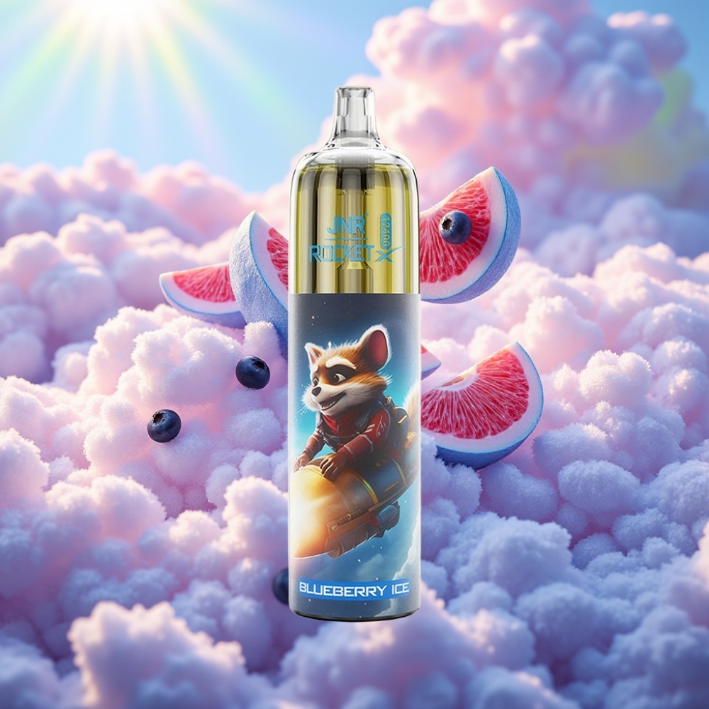JNR Rocket-X 12400 Soodustusdisainiga Ühekordne Vape (Mustika-Jää)