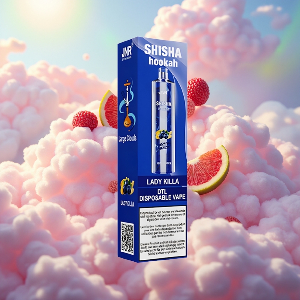 JNR Shisha Hookah 12000 Puffs Ühekordselt Kasutatav Vape Lady Killa – 750mAh, 24ml, 0,6 Ohm Mesh Mähis