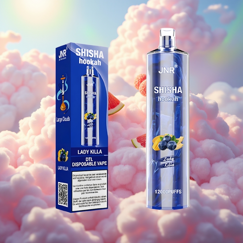 JNR Shisha Hookah 12000 Puffs Ühekordselt Kasutatav Vape Lady Killa – 750mAh, 24ml, 0,6 Ohm Mesh Mähis
