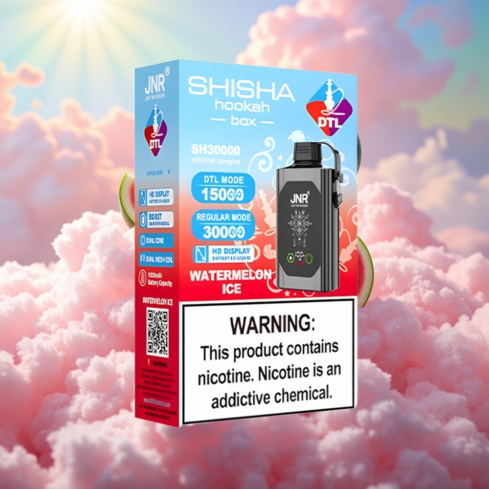 JNR Shisha Hookah Box 20500 Puffs Disposabel Vape Arbuusi Jää