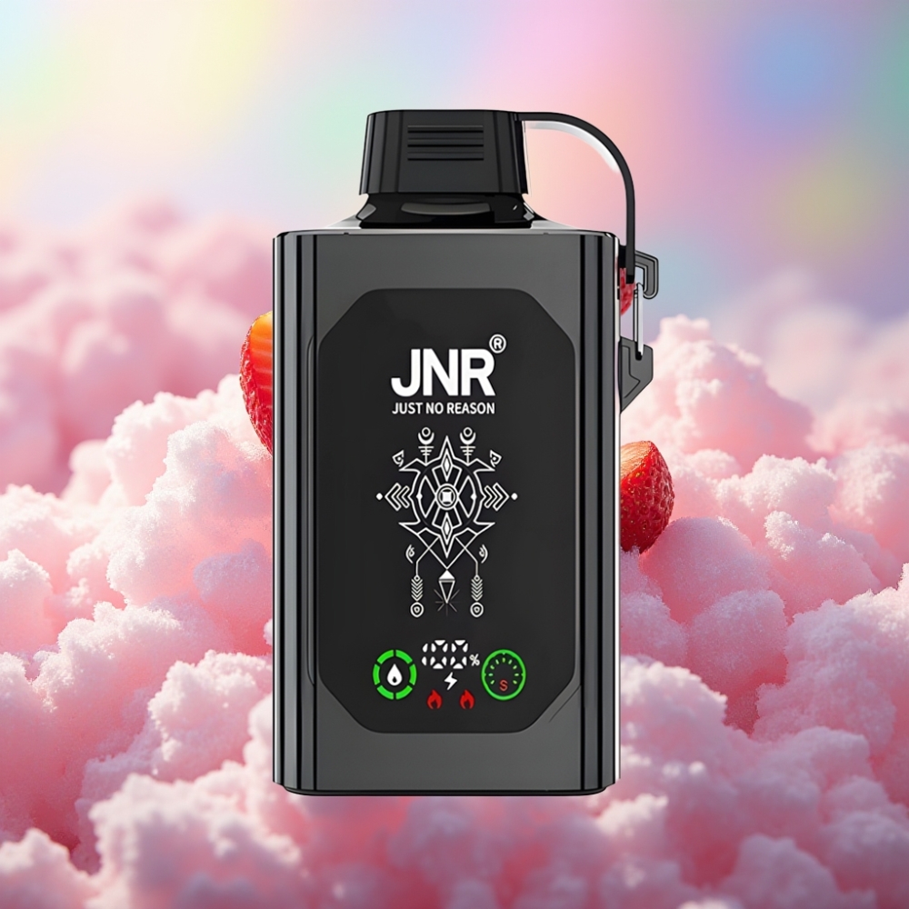 JNR Shisha Hookah Box 20500 Sööbud HD Ekraan 1000mAh Akumahutavus 25ml Vedelikmahuti Dual Mesh & Dual Core Mähis Tüüp-C Kiirladu Maasika-Jää Maitse