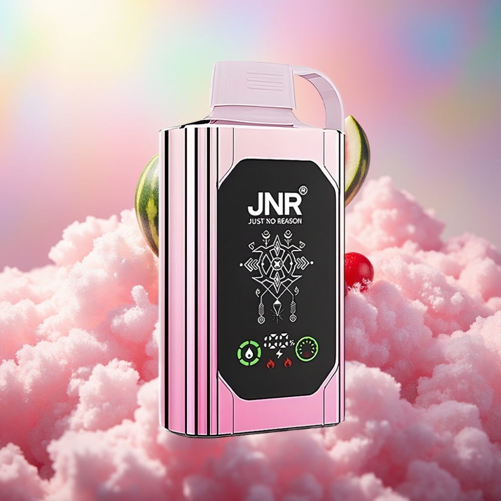 JNR Shisha Hookah Box 20500 Sööbuda HD Ekraan, 25ml Vedelik, Dual Mesh Coil, Kirsi-Arbuusi Jäätis