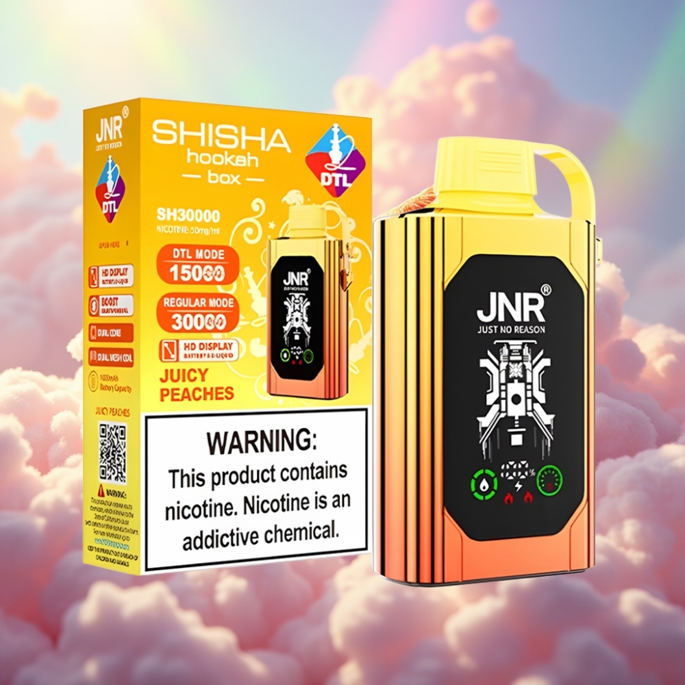 JNR Shisha Hookah Box 20500 Sõõmuga HD Ekraaniga Kahekordse Võrguga Mähis ja Type-C Laadimisega Mahla Maitsega Kasutuskõlbmatu Veip