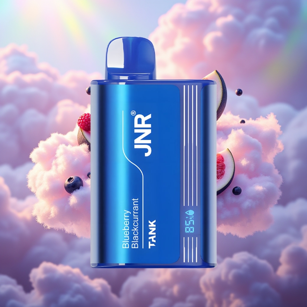 JNR Tank 10000 Puffs Ühekordne Vape (Mustikas Mustsõstar), Reguleeritav õhuvool, Digitaalne ekraan, Tüüp-C kiirlaadimine
