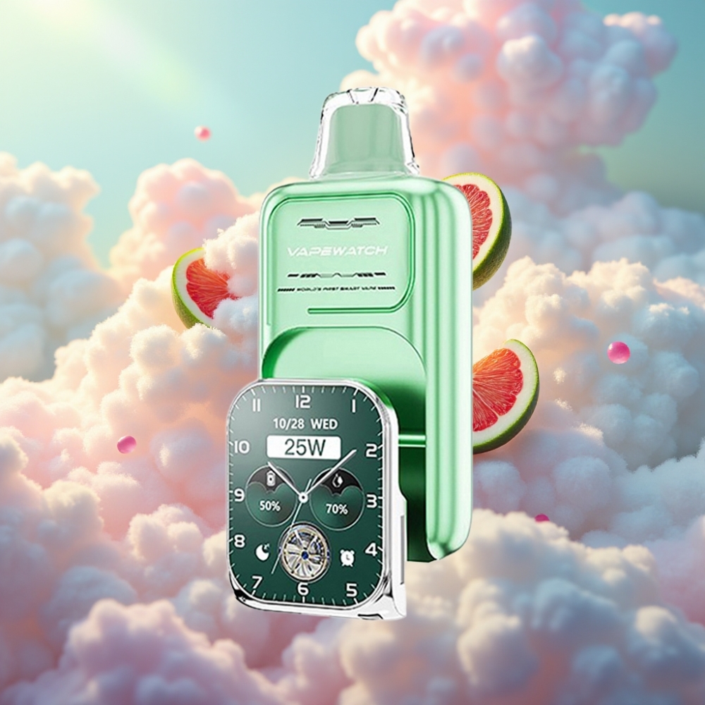 JNR VapeWatch 30000 Lõõgid Regulaarne režiim - 30 000 lõõga Impulssrežiim - 18 000 lõõga Akumahtuvus - 1000mAh Nikroainesisaldus - 5%
