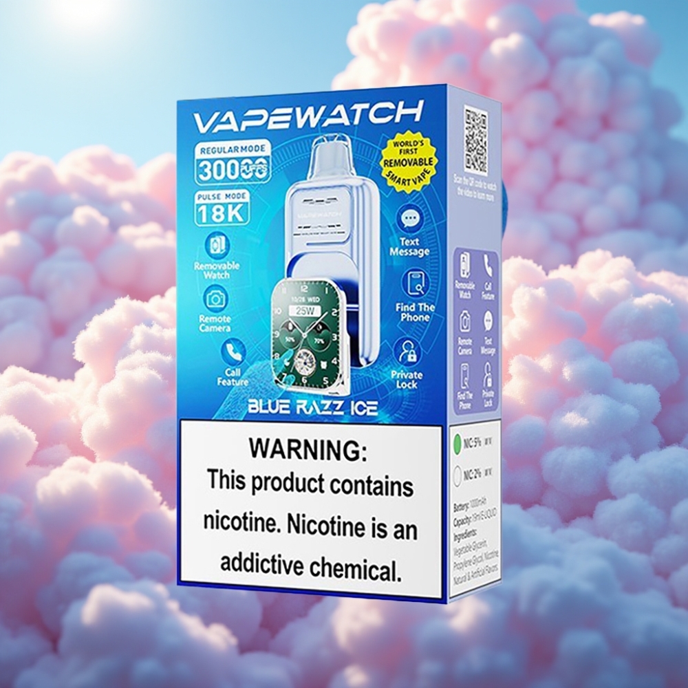 JNR VapeWatch 30000 Puffs Disposabelne Vape Sinine Sõstar-Jää
