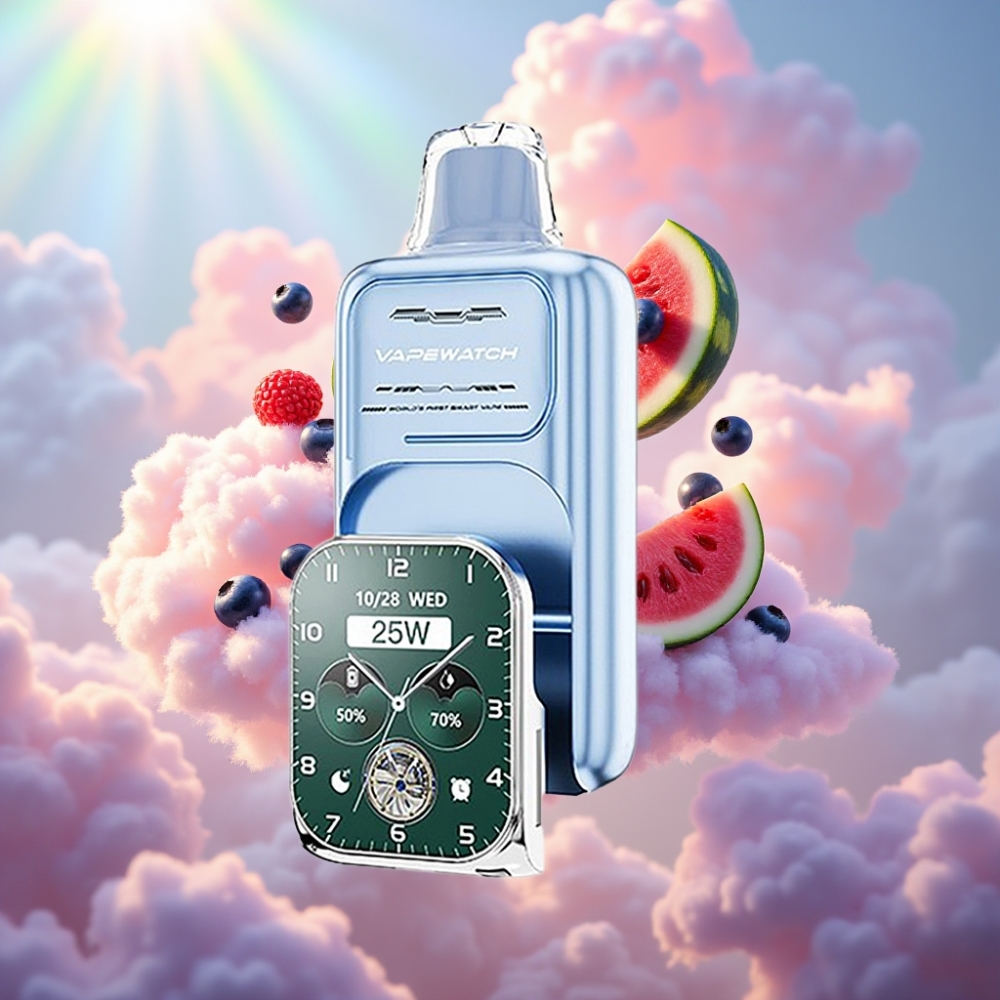 JNR VapeWatch 30000 Puffs Regulaarne režiim - 30 000 Puffs Impulssrežiim - 18 000 Puffs Aku maht - 1000mAh E-vedeliku maht - 19mL Nikotiinisisaldus - 5%
