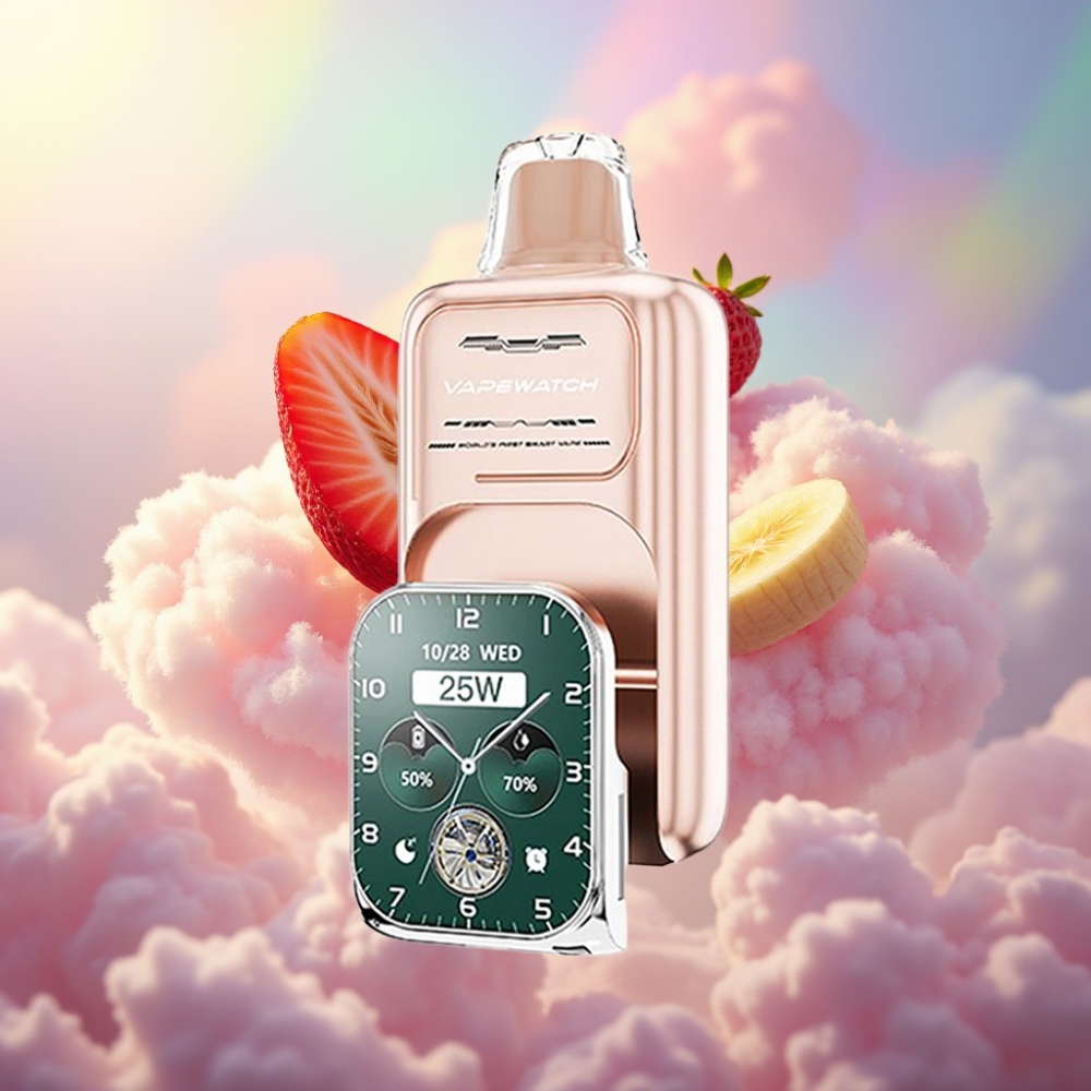 JNR VapeWatch 30000 Söögid Tavarežiim - 30 000 söögid Pulssrežiim - 18 000 söögid Aku maht - 1000mAh Nikotiinisisaldus - 5% JNR VapeWatch 30000 Korduskasutatav Aurusti Maasika-Banaani