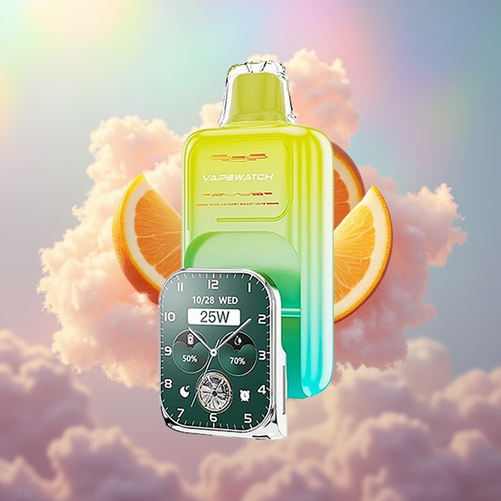 JNR VapeWatch 30000 Söögid Tavarežiim - 30 000 sööki Impulssrežiim - 18 000 sööki Aku maht - 1000mAh Nikotiinisisaldus - 5% Dual Mesh Coil Tüüp-C Kiirlaadimine