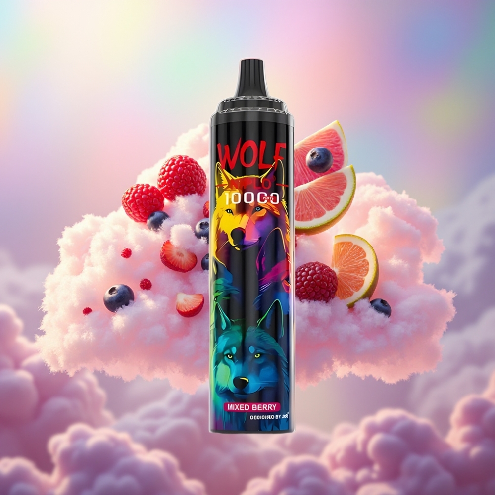 JNR Wolf Niplo 10000 Puffs 1.0 Ohm Mesh 650mAh Type-C Segamustika Marja