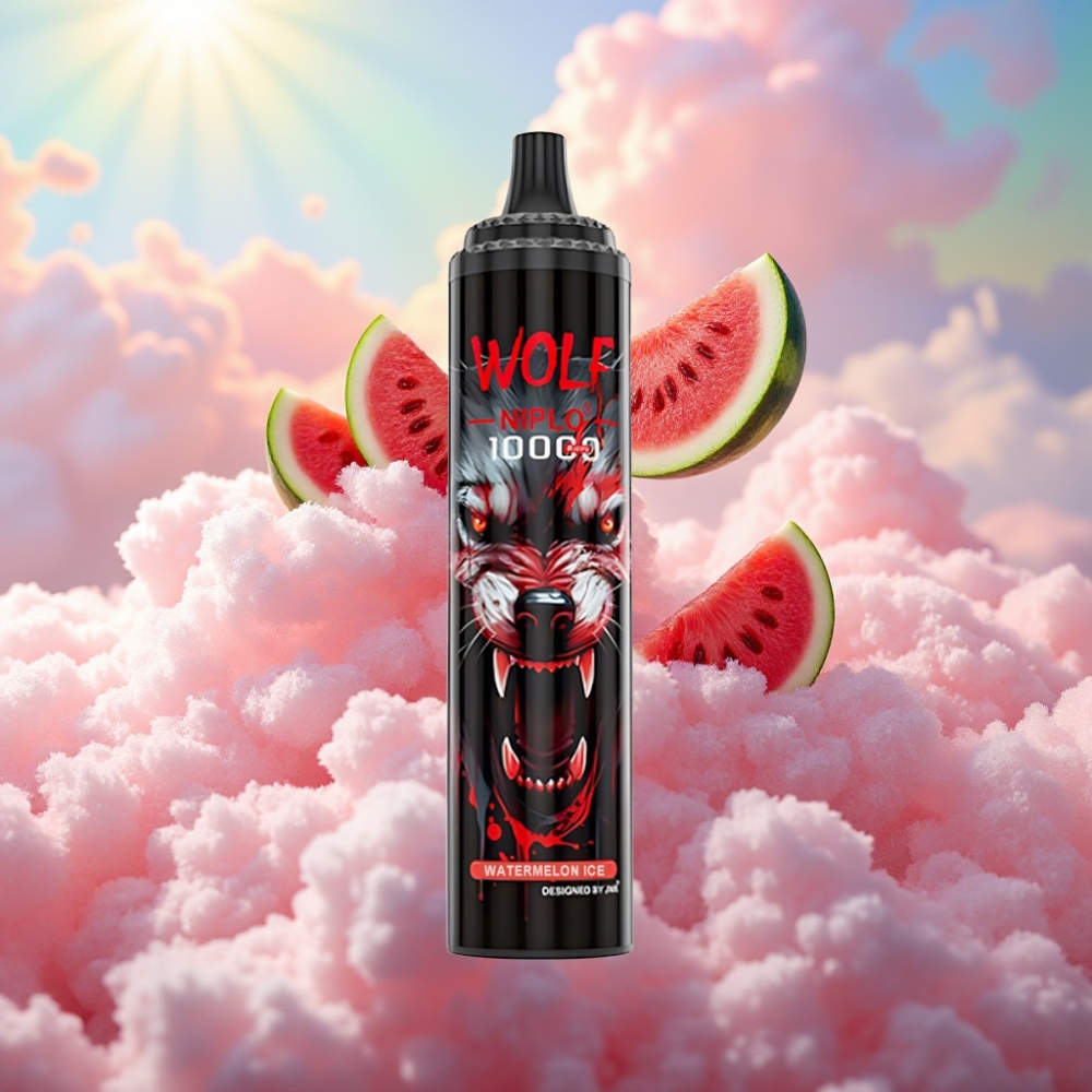 JNR Wolf Niplo 10000 Puffs Arbuusi-Jää Mesh 1.0 Ohm 20ml