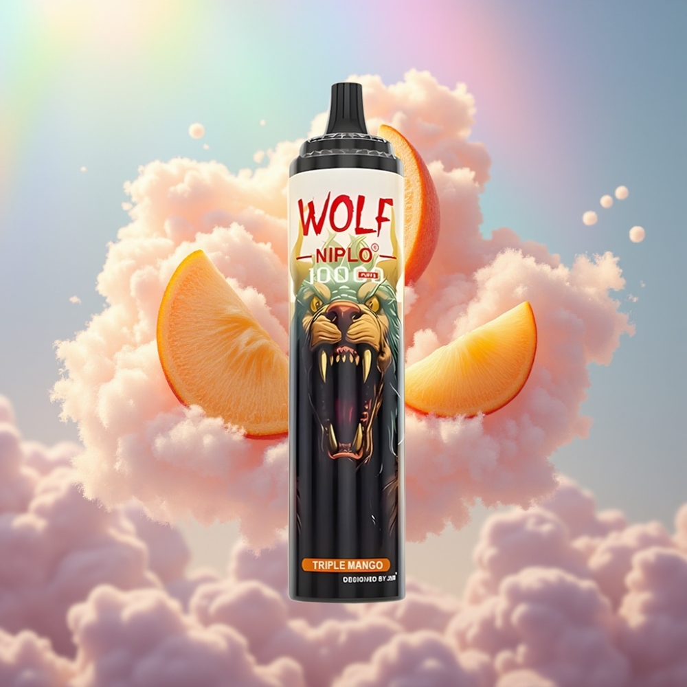 JNR Wolf Niplo 10000 Puffs Kolmekordne Mango Mesh 1.0 Ohm Type-C