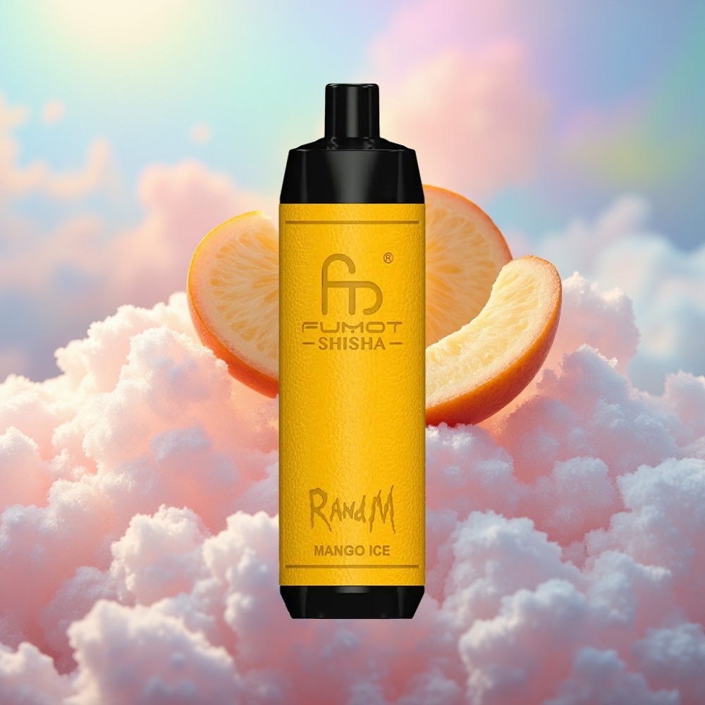 RandM Fumot Shisha 10000 Puffs Ühekordne Vape Mango Jää LED Indikaator 18ml e-vedelik 850 mAh aku