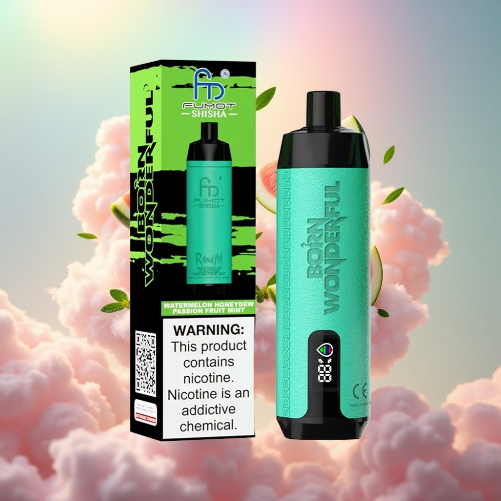 RandM Fumot Shisha 10000 Sõimu Ühekordne Vape - Vesimelon-Mesikõrvits-Kirss-Piparmünt