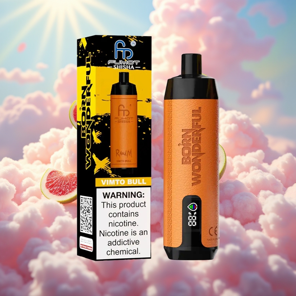 RandM Fumot Shisha 10000 Sõõmu Ühekordne Vape LED Näidik 18ml E-vedelik 850 mAh Akut
