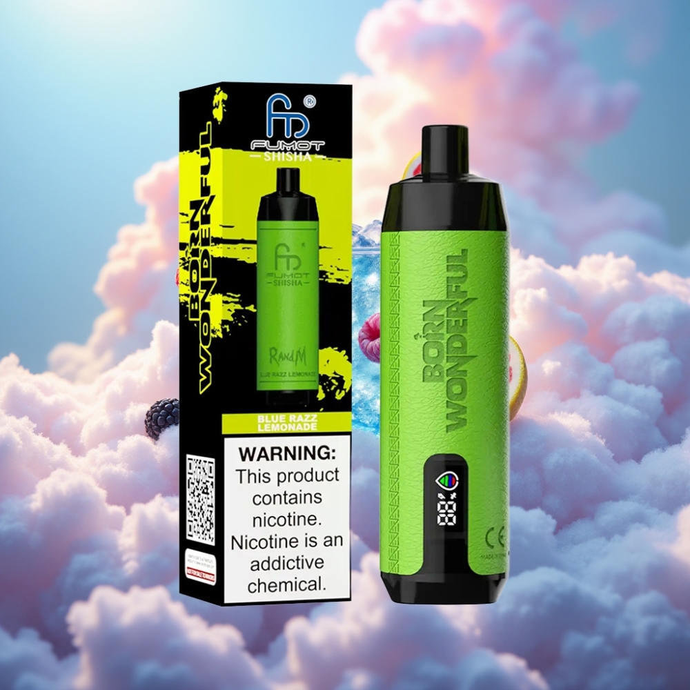 RandM Fumot Shisha 10000 Sõõmu Ühekordne Vape (Sinine Sidrunimahl)