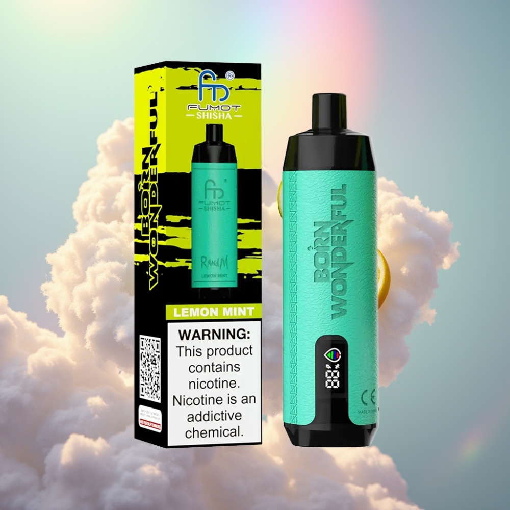 RandM Fumot Shisha 10000 Sõu Ühekordne Veip Omadused - LED-indikaator 10000 sõu 18ml e-vedelik 850 mAh aku 0,6 oomi võrkkehas Type-C port 0,5% nikroinisisaldus
