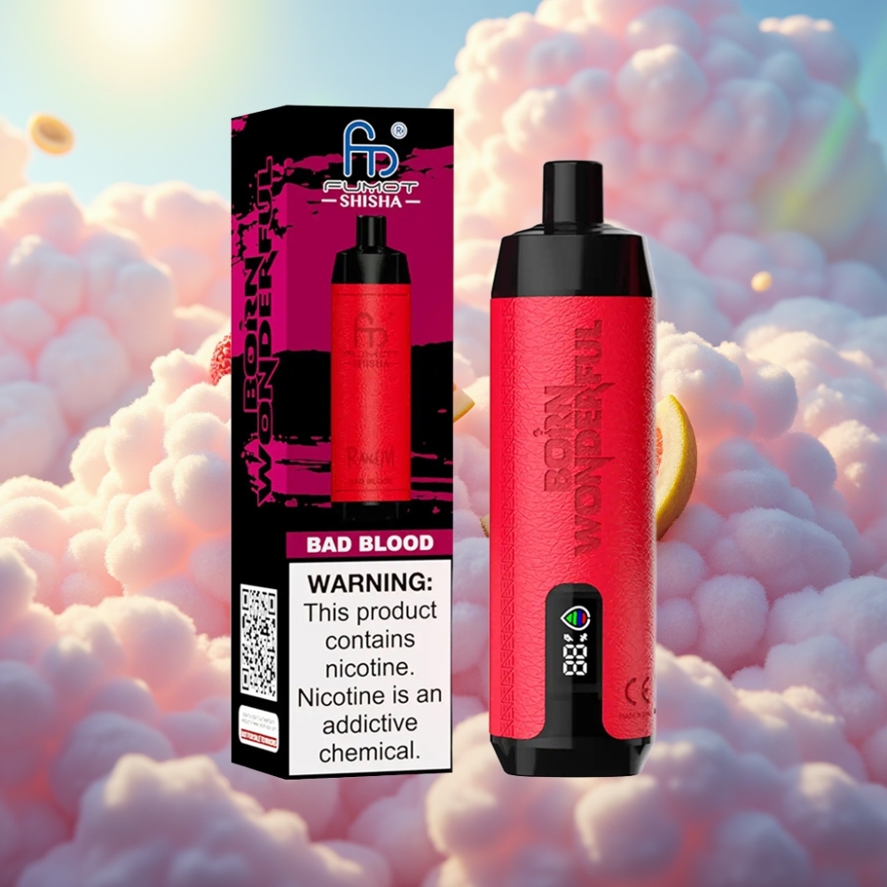 RandM Fumot Shisha 10000 Sissehinge Ühekordne Vape LED-indikaator, 18ml e-vedelik, Tüüp-C Pesa