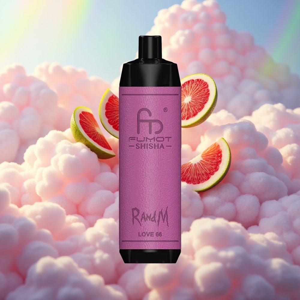 RandM Fumot Shisha 10000 Tõmmet Ühekordne Vape LED-indikaator 18ml 0.5% Nikotiini Armastus 66