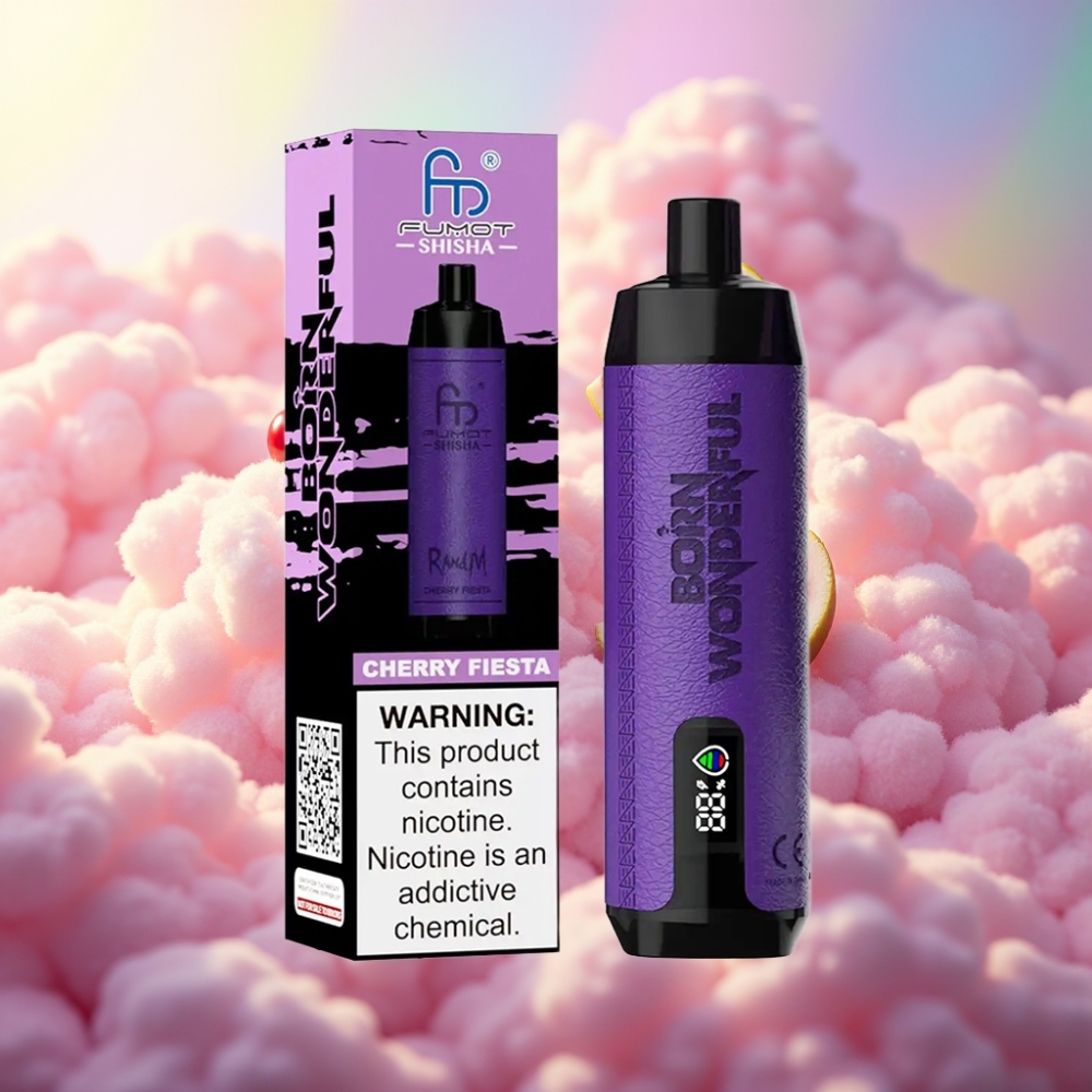 RandM Fumot Shisha 10000 Tiksu Ühekordne Vape (Kirssi Fiesta)