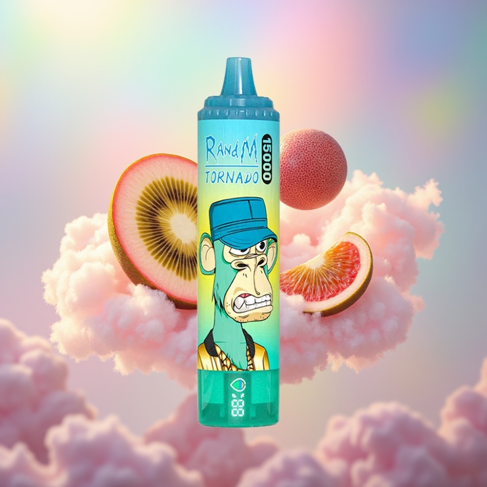 RandM Fumot Tornado 15000 Puffs Disposabel Vape Keevipääsukannas Guava