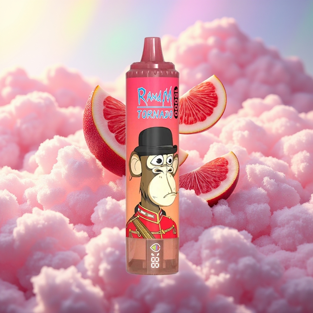 RandM Fumot Tornado 15000 Puffs Disposabel Vape Punane Energia Jää