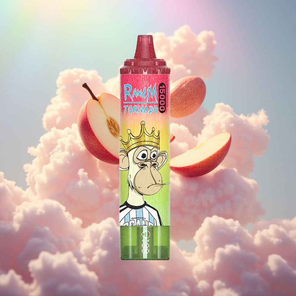 RandM Fumot Tornado 15000 Puffs Disposabel Vape Õun Virsik Pirn
