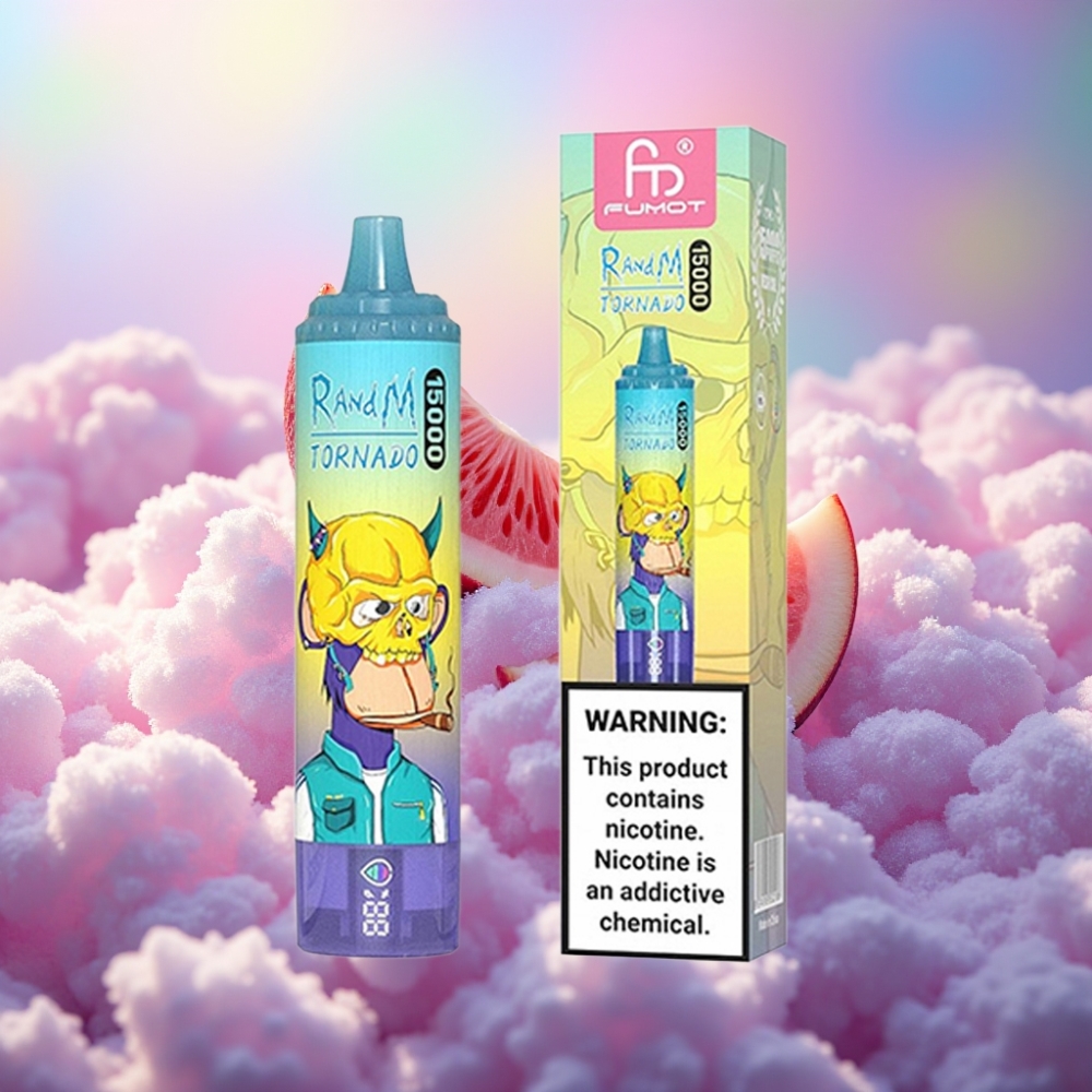 RandM Fumot Tornado 15000 Puffs Ühekordselt Kasutatav Vape Viinamarja Jää (25ml, 850mAh, Mesh Coil)