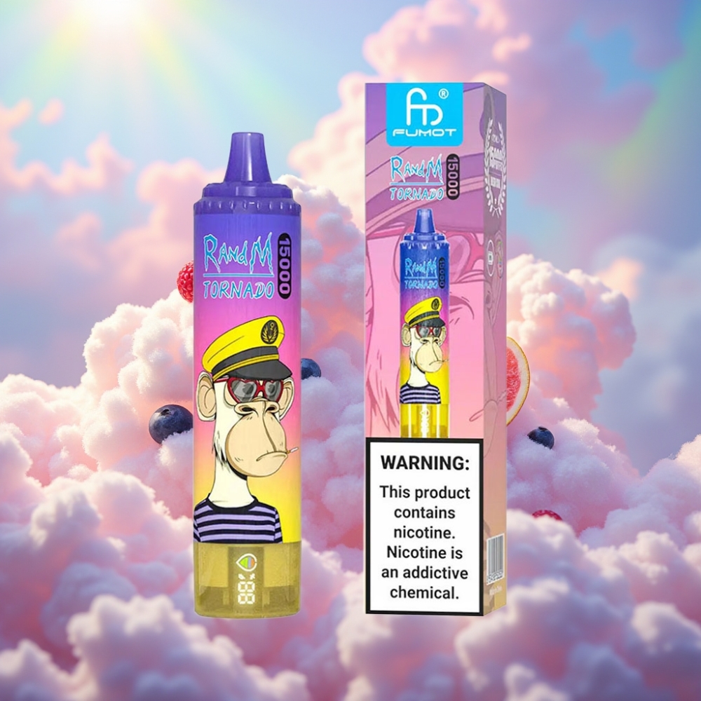 RandM Fumot Tornado 15000 Sõnge Purustav Vape Virsik-Mustikas Kommid