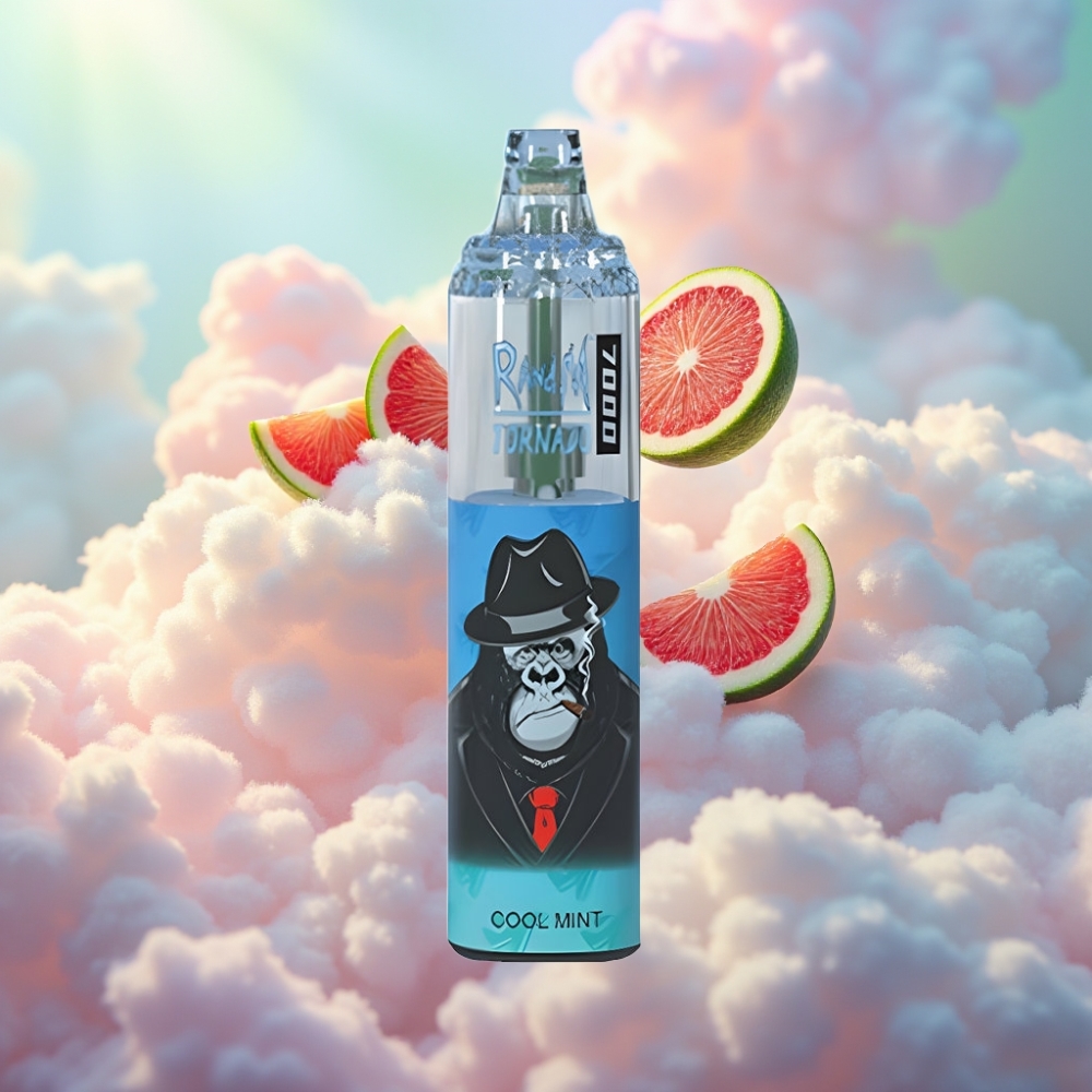 Fumot Tornado 7000 Ühekordne Vape (Jahe Münt) – 14 ML E-vedelik, 850 MAH aku, Mesh mähis, Type-C port, RGB tuli