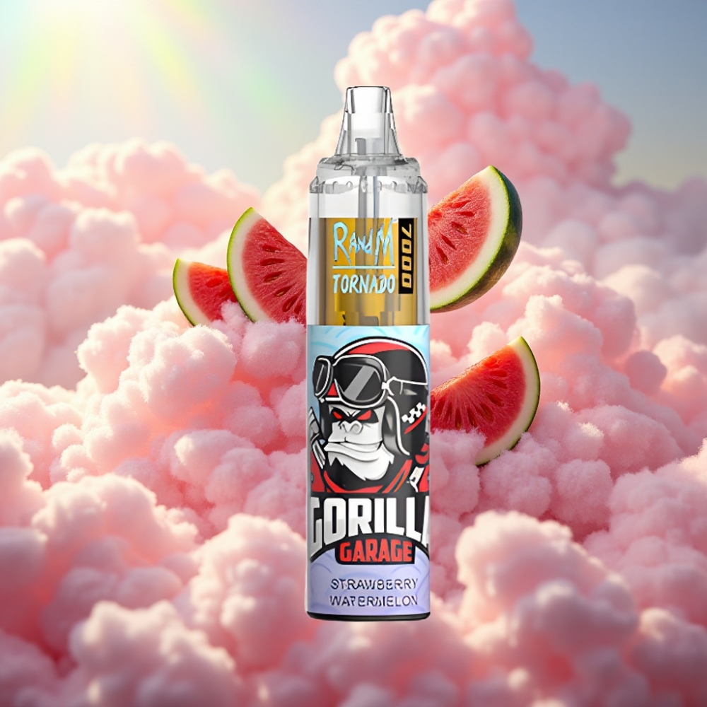 Fumot Tornado 7000 Ühekordne Vape Maasikas-Arbuus 7000 Sõitu 14 ML E-vedelik 850 MAH Aku Mikrokruvikorv Tüüp-C Port RGB Tuli Õhk-reguleeritav