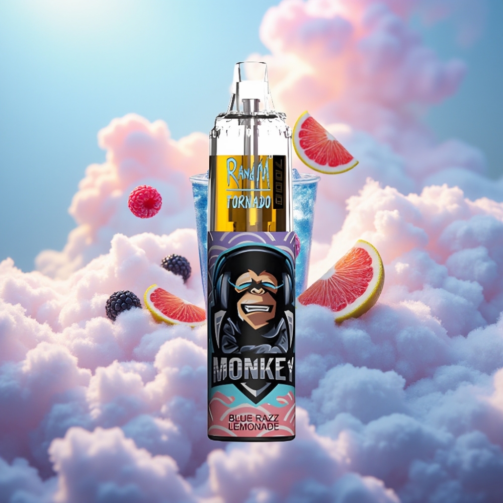 Fumot Tornado 7000 Ühekordne Vape – Sinine Vaarika-Limonad